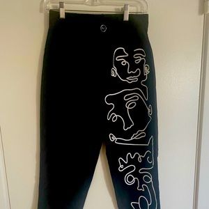 Abstract Line Drawing Pants